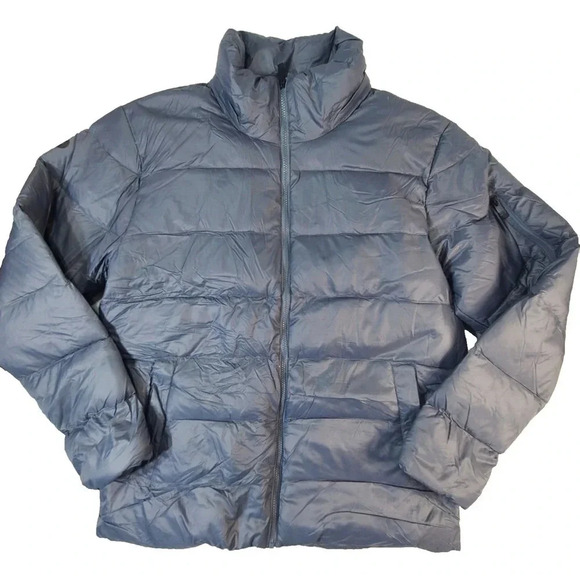 Marmot Other - Marmot Stockholm II Down Puffer Jacket Mens Large Onyx Gray Quilted Pockets FLAW